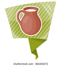 Milk colorful vector icon