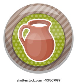 Milk colorful vector icon