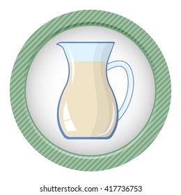 Milk colorful vector icon