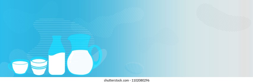 Milk concept Banner. Vector illustration EPS10.