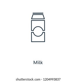 Milk concept line icon. Linear Milk concept outline symbol design. This simple element illustration can be used for web and mobile UI/UX.
