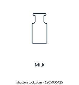 Milk concept line icon. Linear Milk concept outline symbol design. This simple element illustration can be used for web and mobile UI/UX.