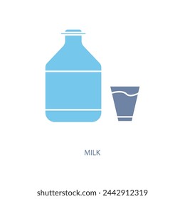 milk concept line icon. Simple element illustration. milk concept outline symbol design.