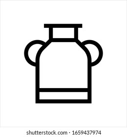 Milk Container icon. Flat vector graphic in white background.