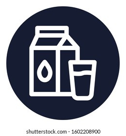 
Milk Container Outline bold Vector Icon which can be easily modified or Edited
