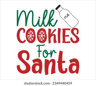 Milk And Cookie For Santa Claus Milk Bottle Tag Cookies For Santa Tag Milk For Santa Tag Christmas Eve Box
