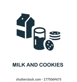 Milk And Cookies icon. Simple element from well sleep collection. Creative Milk And Cookies icon for web design, templates, infographics and more