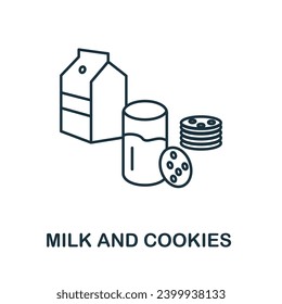 Milk And Cookies icon. Simple element from well sleep collection. Creative Milk And Cookies icon for web design, templates, infographics and more