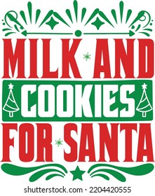 milk and cookies for santa