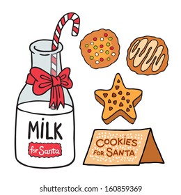 Milk. cookies for Santa Claus