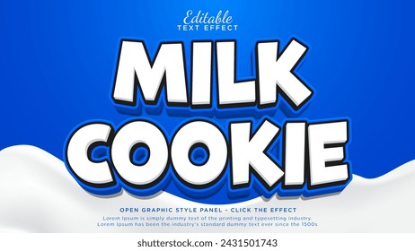 Milk coookies editable text effect