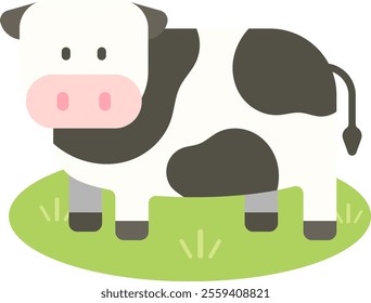 milk cow dairy milkmaid farming cute cow character