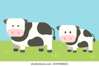 milk cow dairy milkmaid farming cute cow character