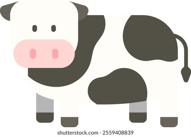 milk cow dairy milkmaid farming cute cow character