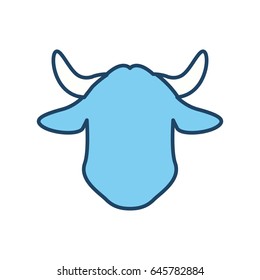 Milk cow head symbol