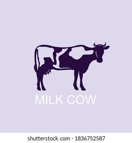 MILK COW logotype, vector illustrations
