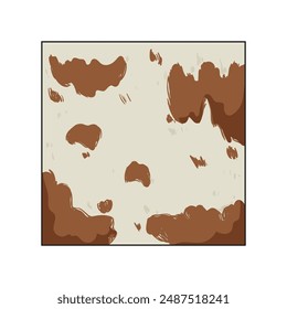 milk cow skin cartoon. dalmatian backdrop, brown appaloosa, grunge horse milk cow skin sign. isolated symbol vector illustration