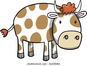 Milk Cow Vector Illustration