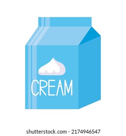 milk cream in box icon isolated