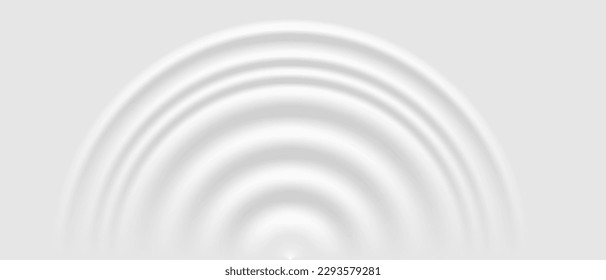 milk, cream, lotion, paint or dairy product, creating round ripples. vector illustration