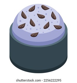 Milk cream panettone icon isometric vector. Sweet cake. Easter food