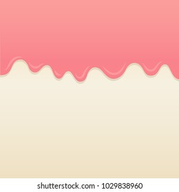 Milk cream and strawberry cream vector.