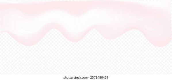 
Milk cream vector high quality texture with shadow isolated on transparent background. Melted white creamy, youghurt, milkshake border template