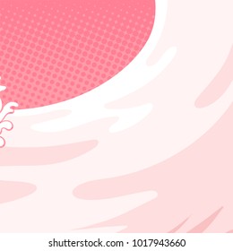 Milk cream wave color bakground pop art retro vector illustration. Comic book style imitation.