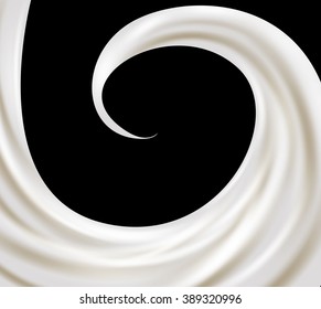 Milk or cream wave splash background. Vector