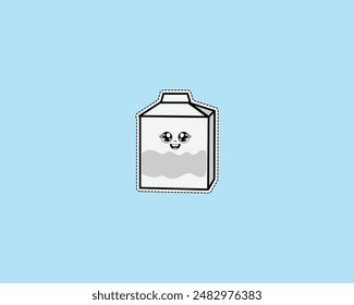 Milk cute icon vector design