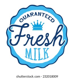 Milk and Dairy Farm Product label