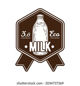 milk and dairy products label logo