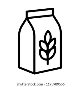 milk dairy wheat farm farming agriculture line art icon vector template