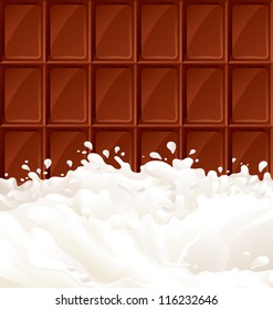 Milk and dark Chocolate	Abstract background with milk and chocolate Bar. There are no meshes in this image.
