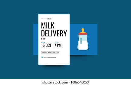 Milk Delivery App Interface Design