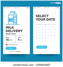 Milk Delivery Grocery App Interface Design