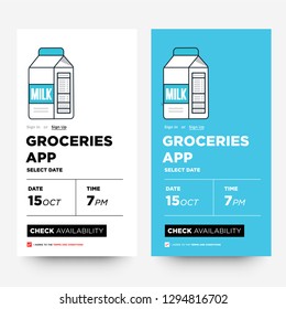 Milk Delivery Grocery App Interface Design