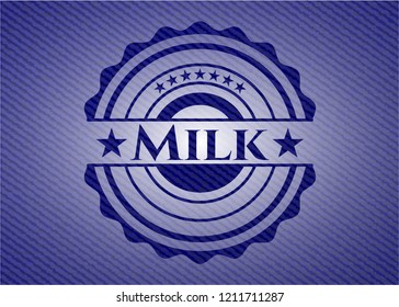 Milk with denim texture