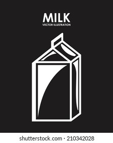 milk design over black background vector illustration