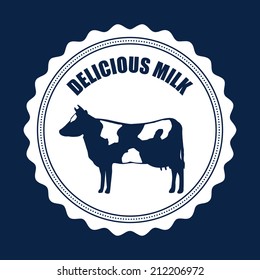 milk design over black  background vector illustration
