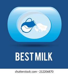 milk design over  blue background vector illustration
