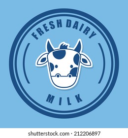 milk design over  blue background vector illustration
