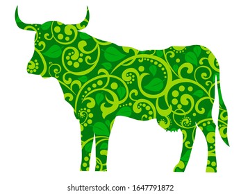 Milk design template.  Cow logo. Farm milk emblem. Dairy product logo. Vector Illustration