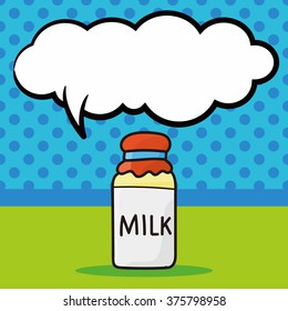 milk doodle, speech bubble