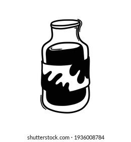milk doodle vector icon. Drawing sketch illustration hand drawn line.