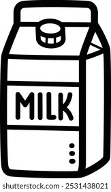 Icono e ilustración de Vector doodle de leche