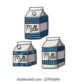 milk drawing over white background vector illustration