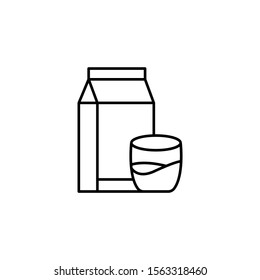 Milk drink icon. Simple line, outline vector of organic food icons for ui and ux, website or mobile application