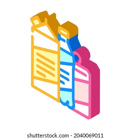 milk drink isometric icon vector. milk drink sign. isolated symbol illustration