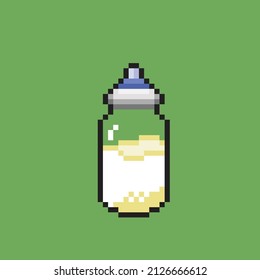 milk drink in pixel style